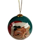 green glass inside painted ball-christmas decorated mailboxes